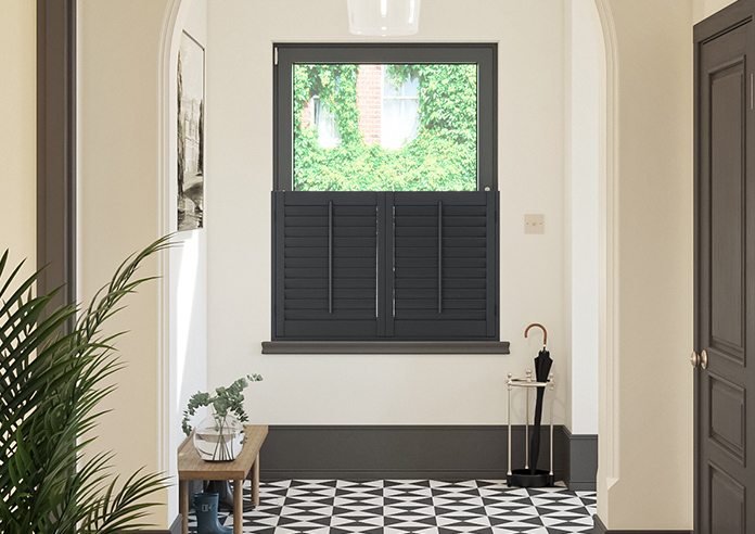 Bromley, Anthracite Grey - Cafe Style Plantation Shutter - Image 6